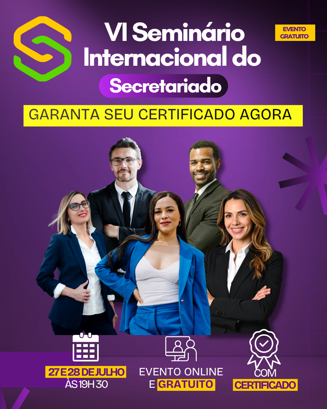 Certificado de Participação VI Seminário Internacional do Conhecimento em Secretariado